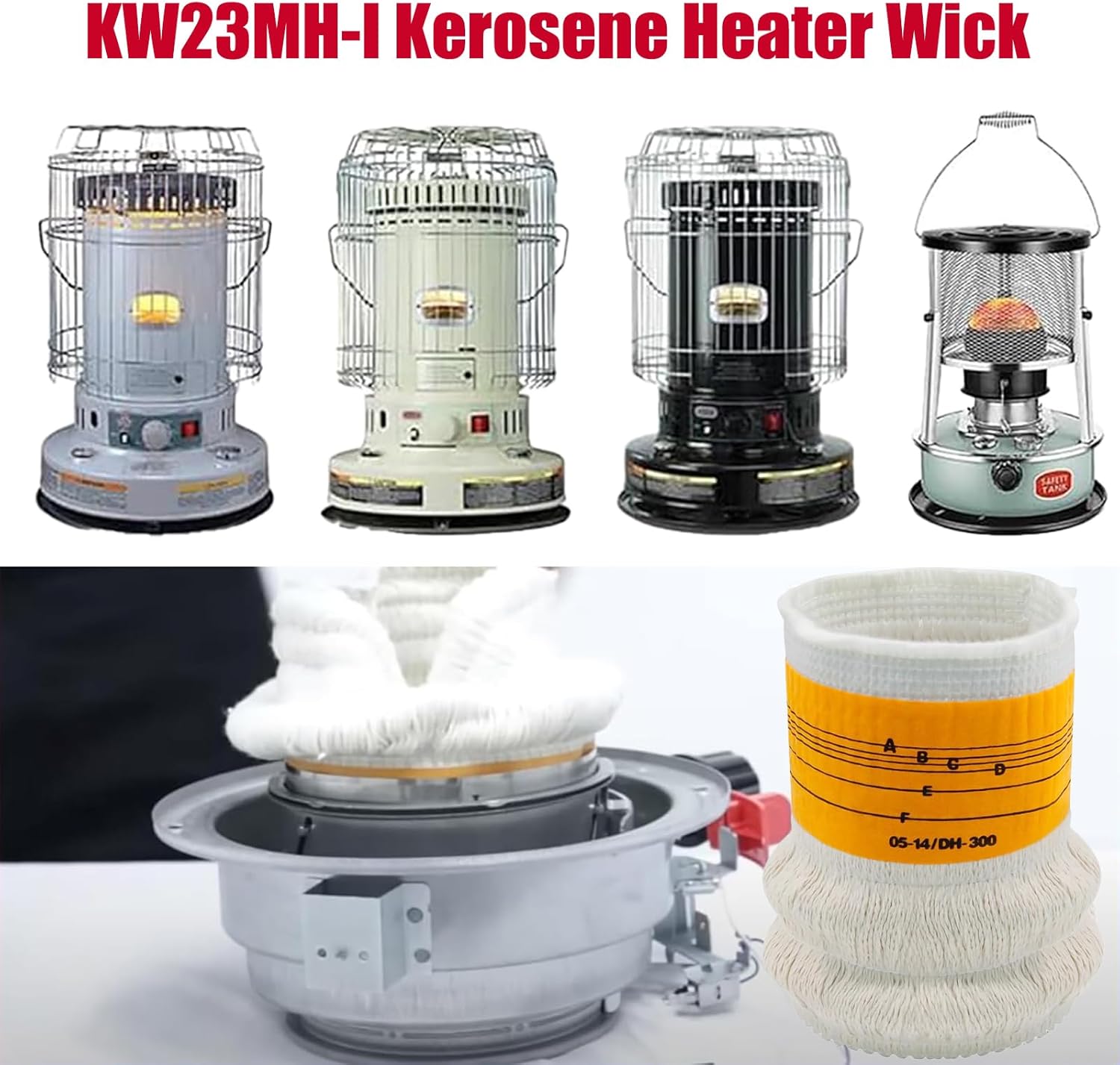 KW23MH-I Kerosene Heater Wick Replacement White
