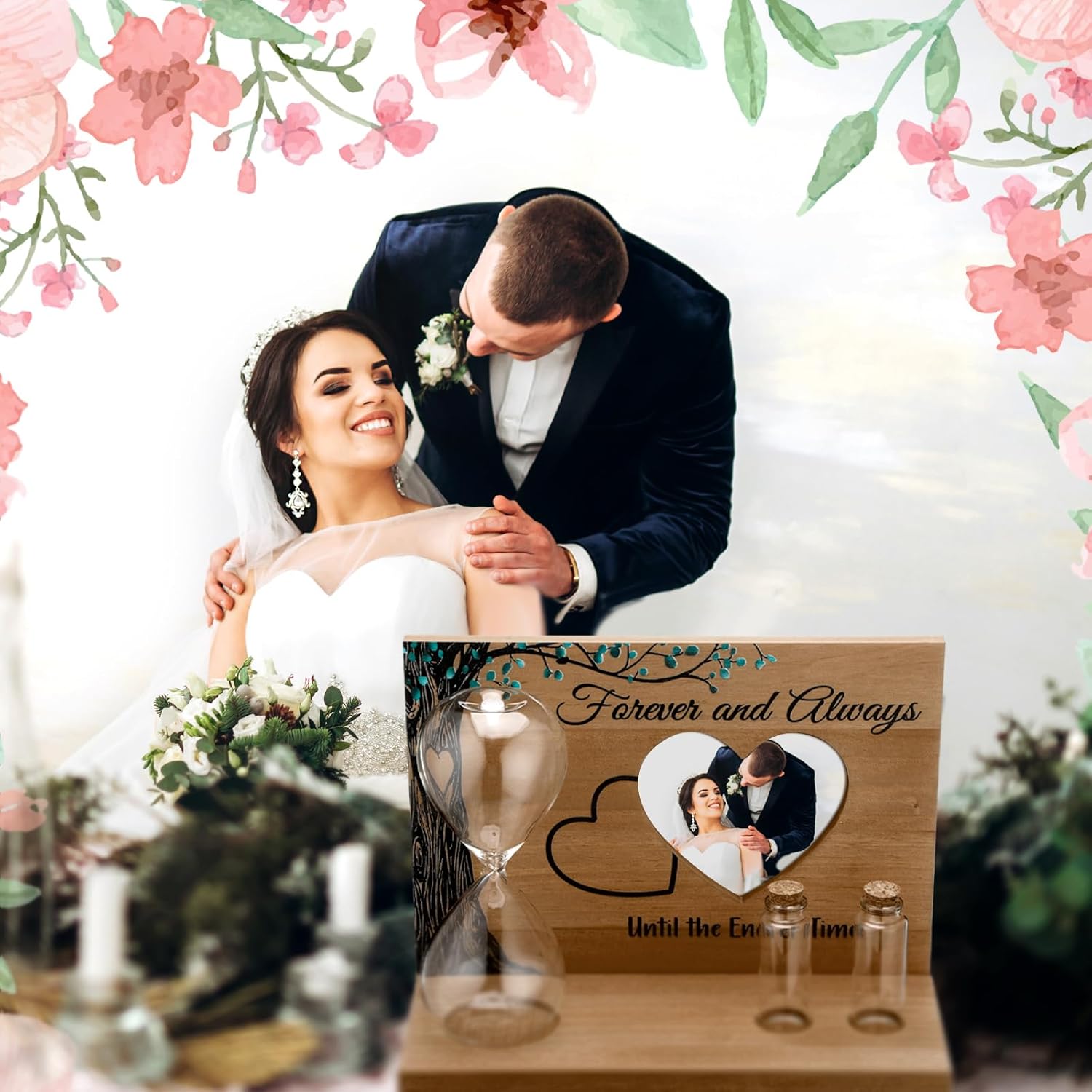 Sliner Unity Sand Ceremony Kit 5 Pcs Classic Hourglass Set for Wedding