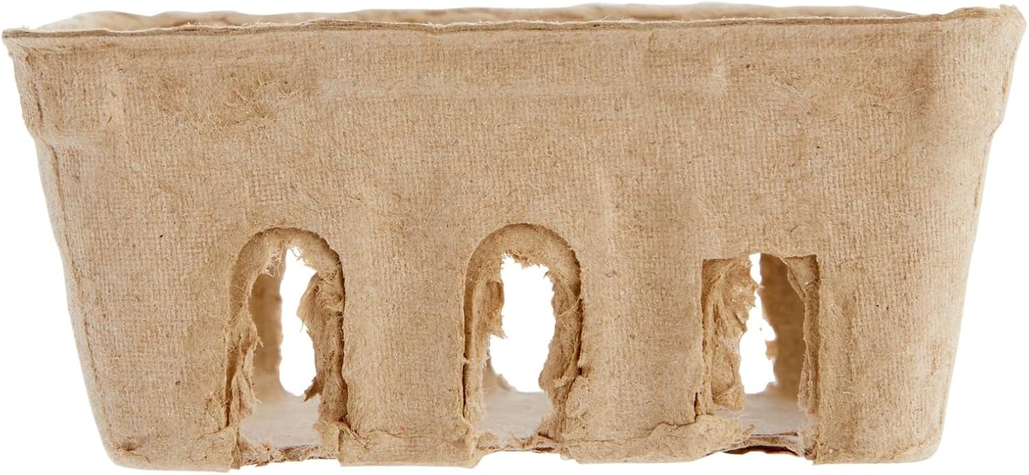 Juvale Pulp Fiber Berry Baskets - 4x4x181 In