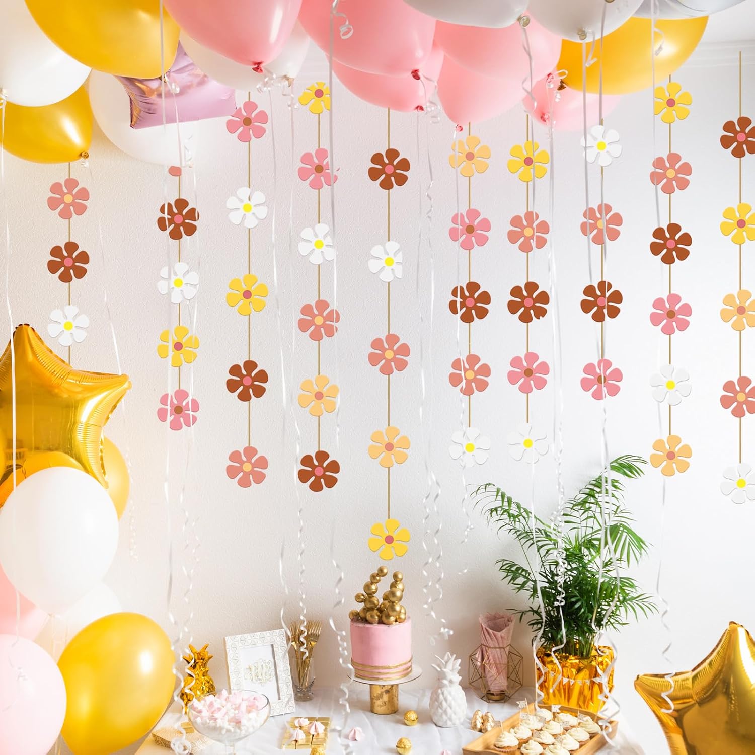 Henoyso 60 Pcs Retro Flower Cutouts DIY Decorations