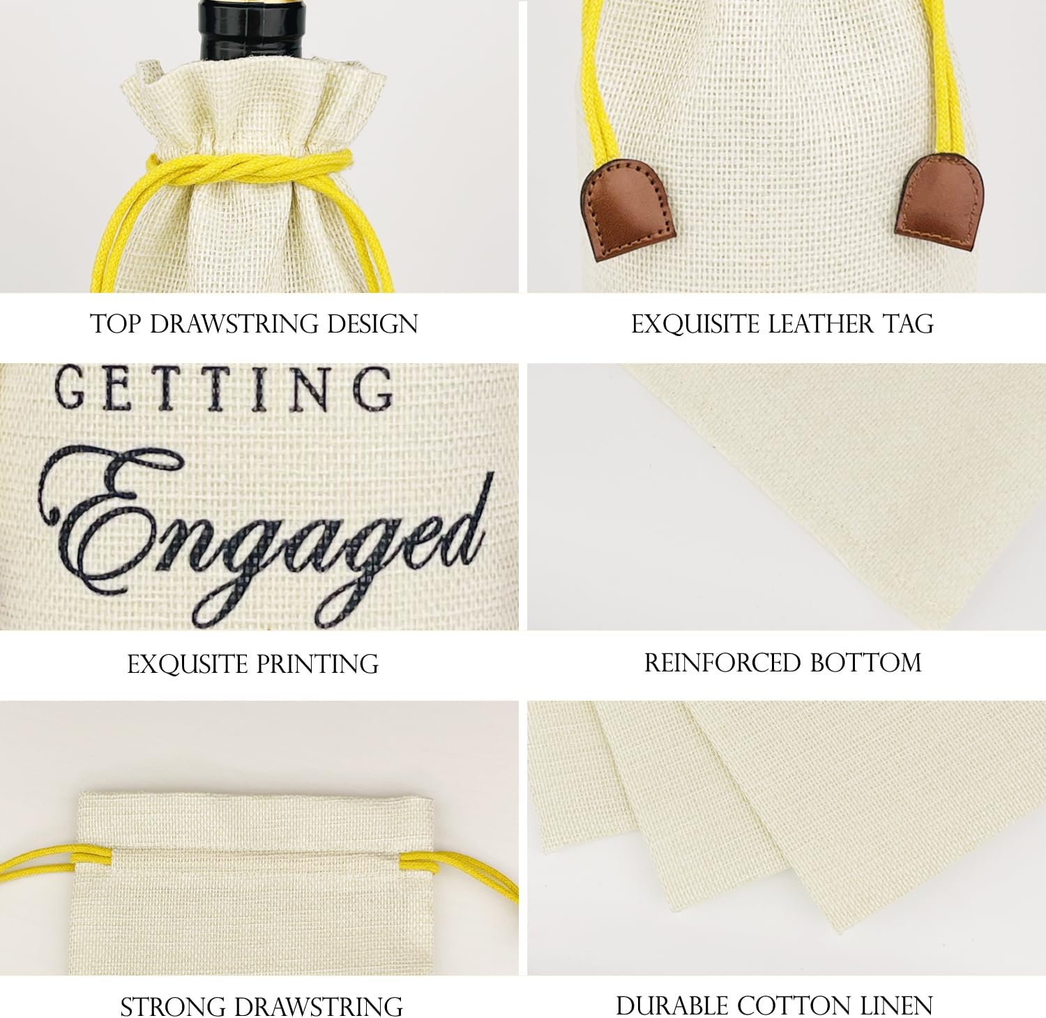 Wedding Wine Gift Bag for New Couples