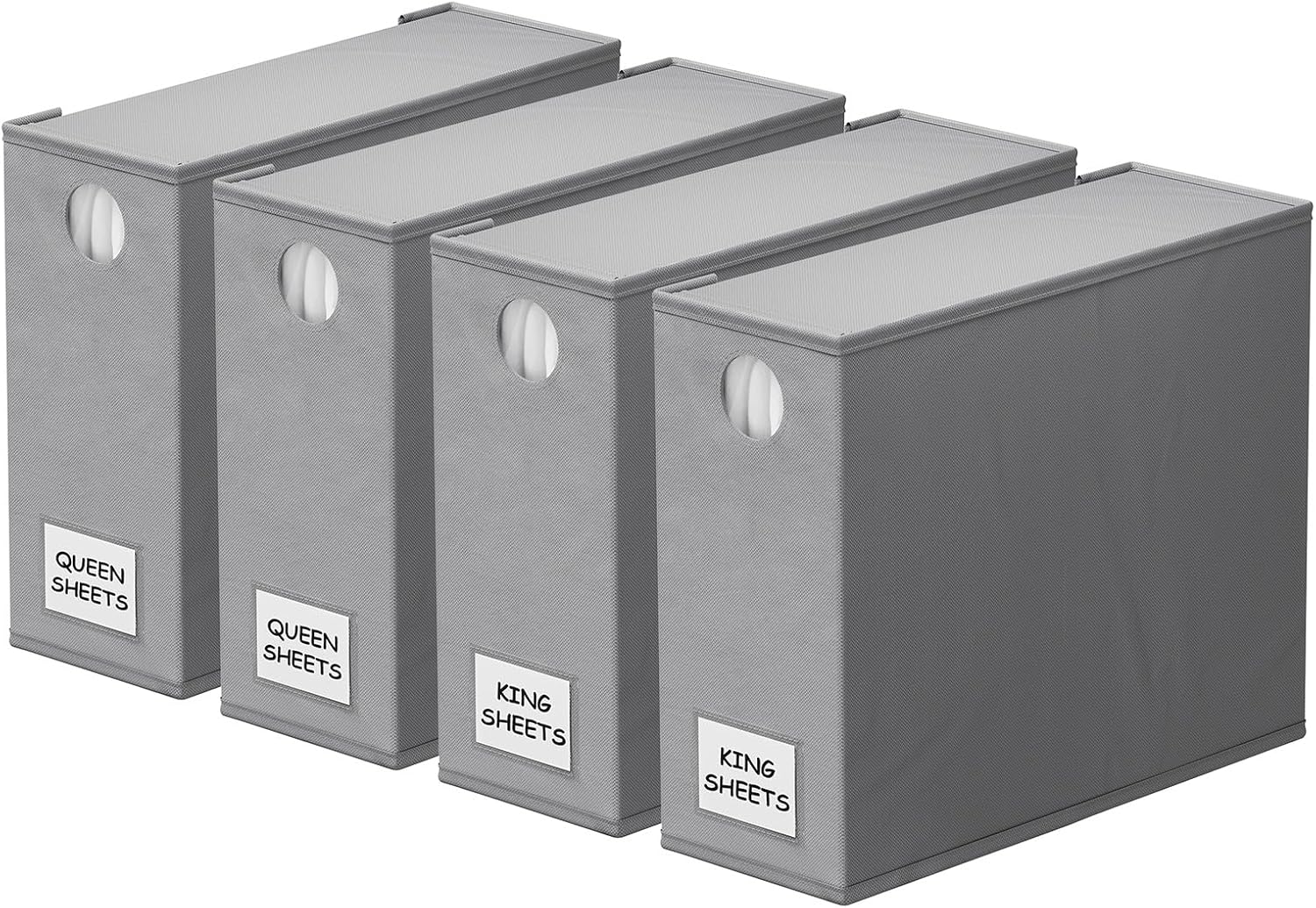 SpaceAid 4 Pack Sheet Organizers Storage Container Gray