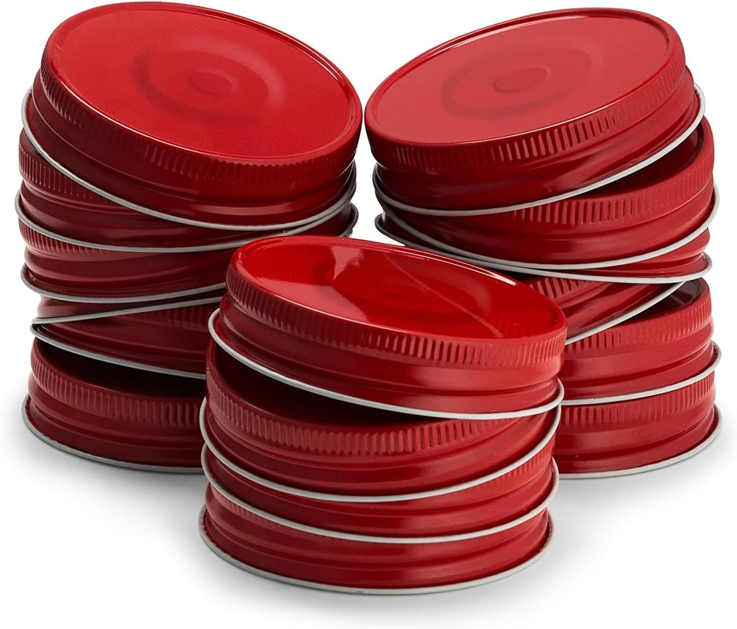 KooK Mason Jar Lids Set of 16 Red