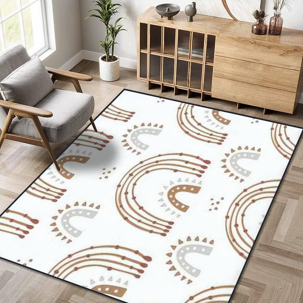 Modern Home Kids Play Area Rainbow Rugs