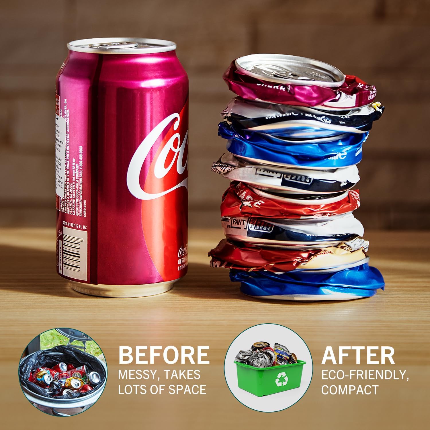 HomeBuddy Can Crusher for Recycling - Wall Mount 12 Oz 16 Oz