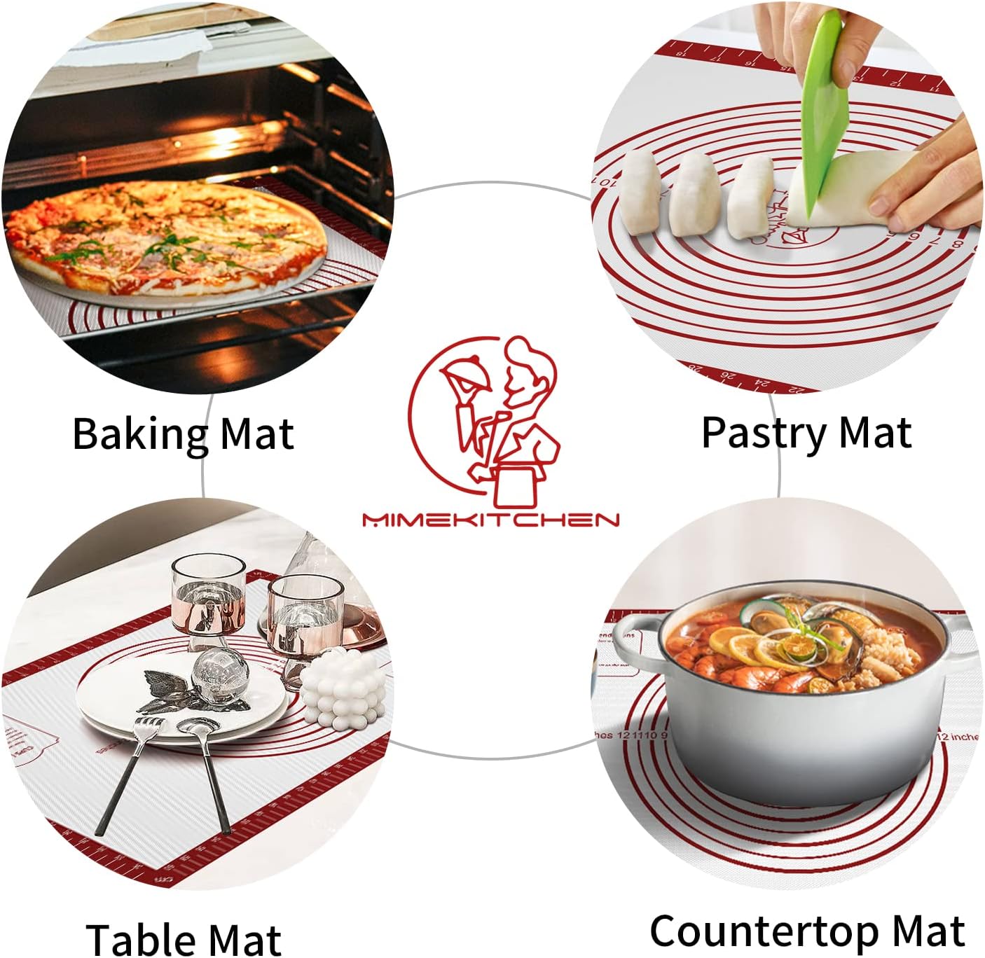 Premium Silicone Baking Mat 26x16 Inch Reusable Nonstick Nonslip