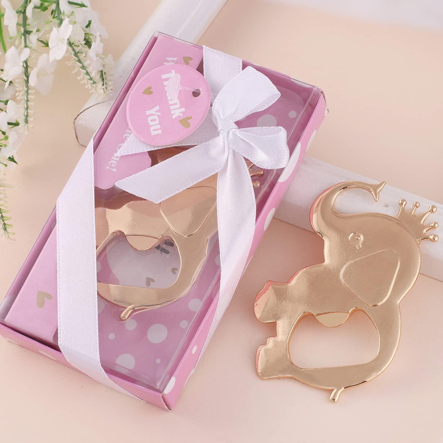16PCS Baby Shower Favors Elephant Bottle Opener Gift