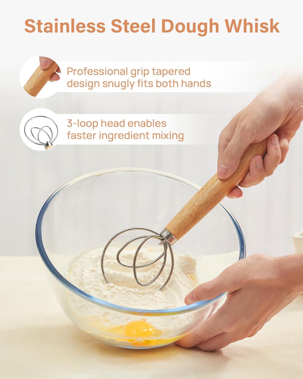 Kootek Banneton Proofing Basket Set with Dough Whisk and Lame