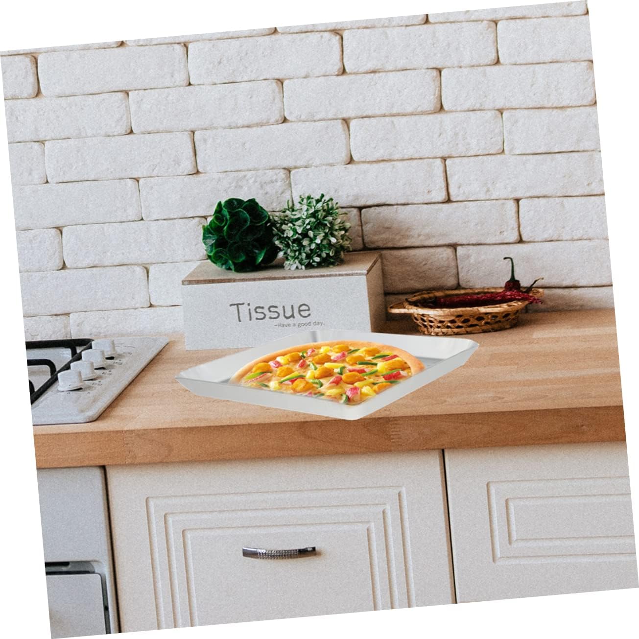 Stainless Steel Pizza Pan with Hole for Baking and Grilling