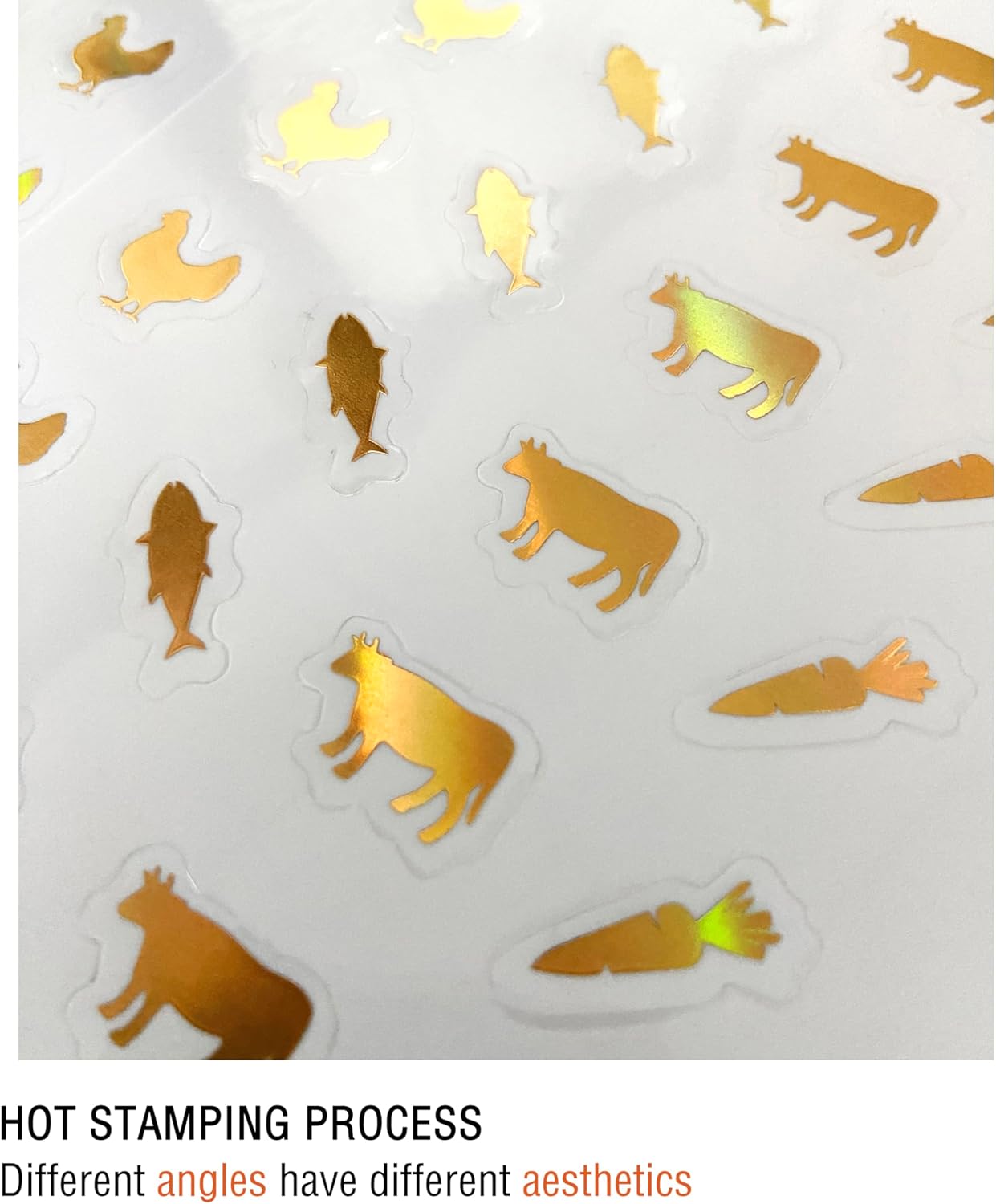 10 Sheets 500 Meal Stickers Color Changing Gold