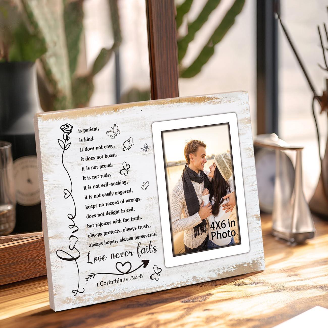 Romantic Couple Picture Frame Wall Tabletop Decor
