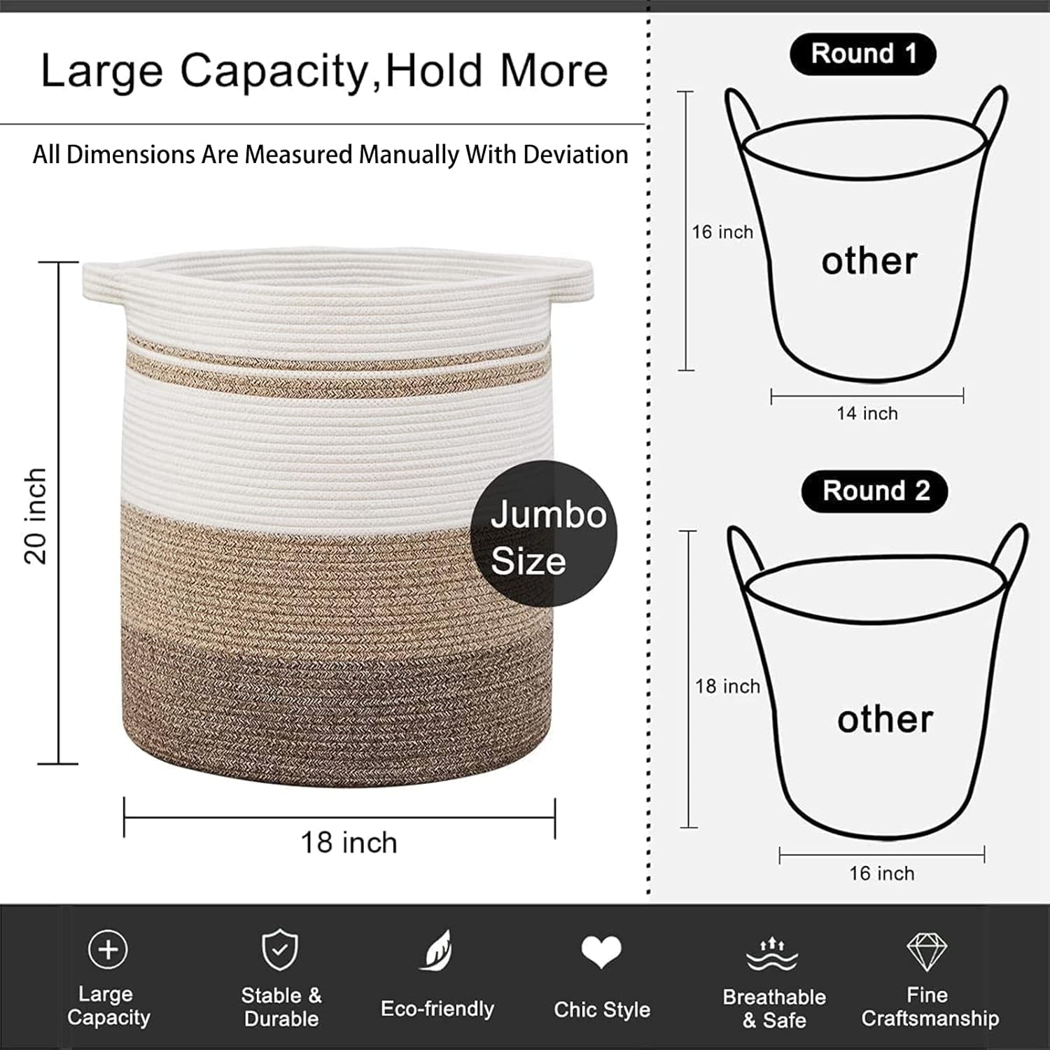 OIAHOMY 80L Laundry Hamper with Handles Gradient Yellow