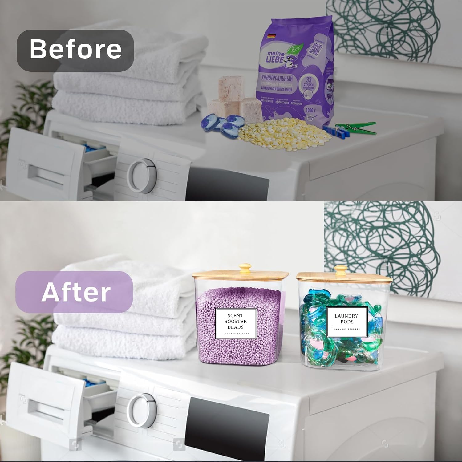HomePekite 31 Pack Laundry Pods Container
