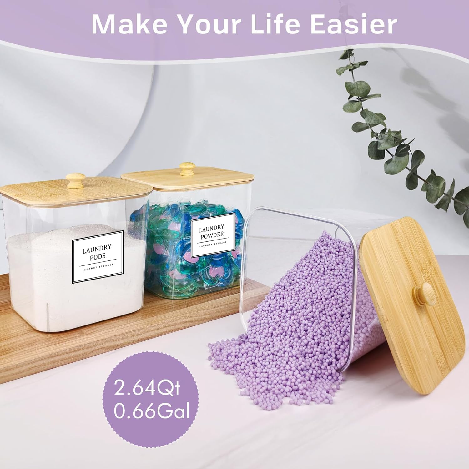 HomePekite 31 Pack Laundry Pods Container
