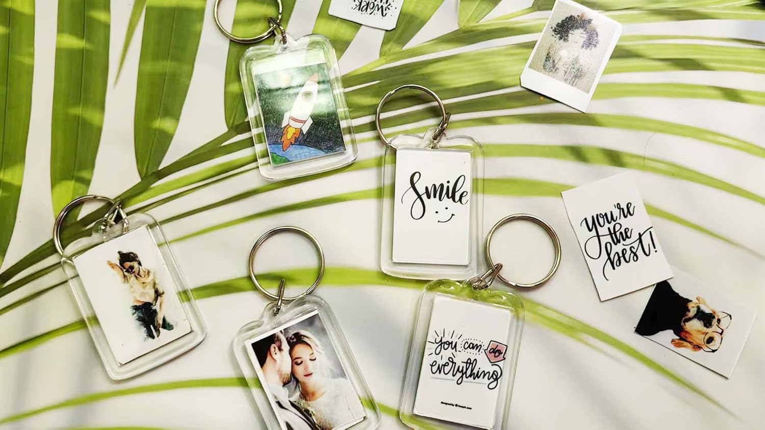 Snailmon Custom Acrylic Photo Keychain Frames 2x13 Inch