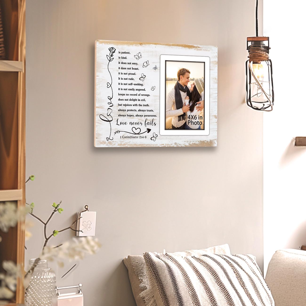 Romantic Couple Picture Frame Wall Tabletop Decor