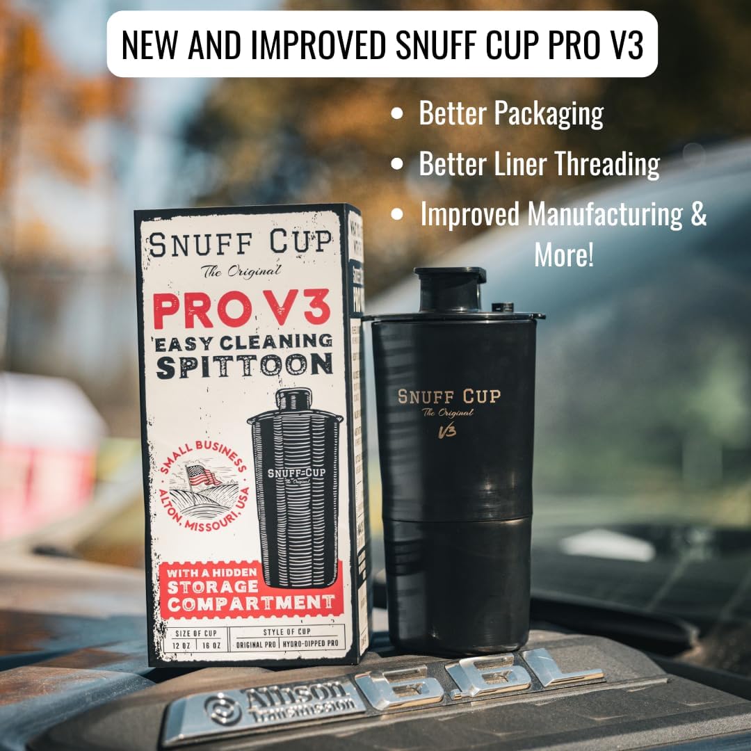 Snuff Cup Pro Spittoon with Storage and Can Opener