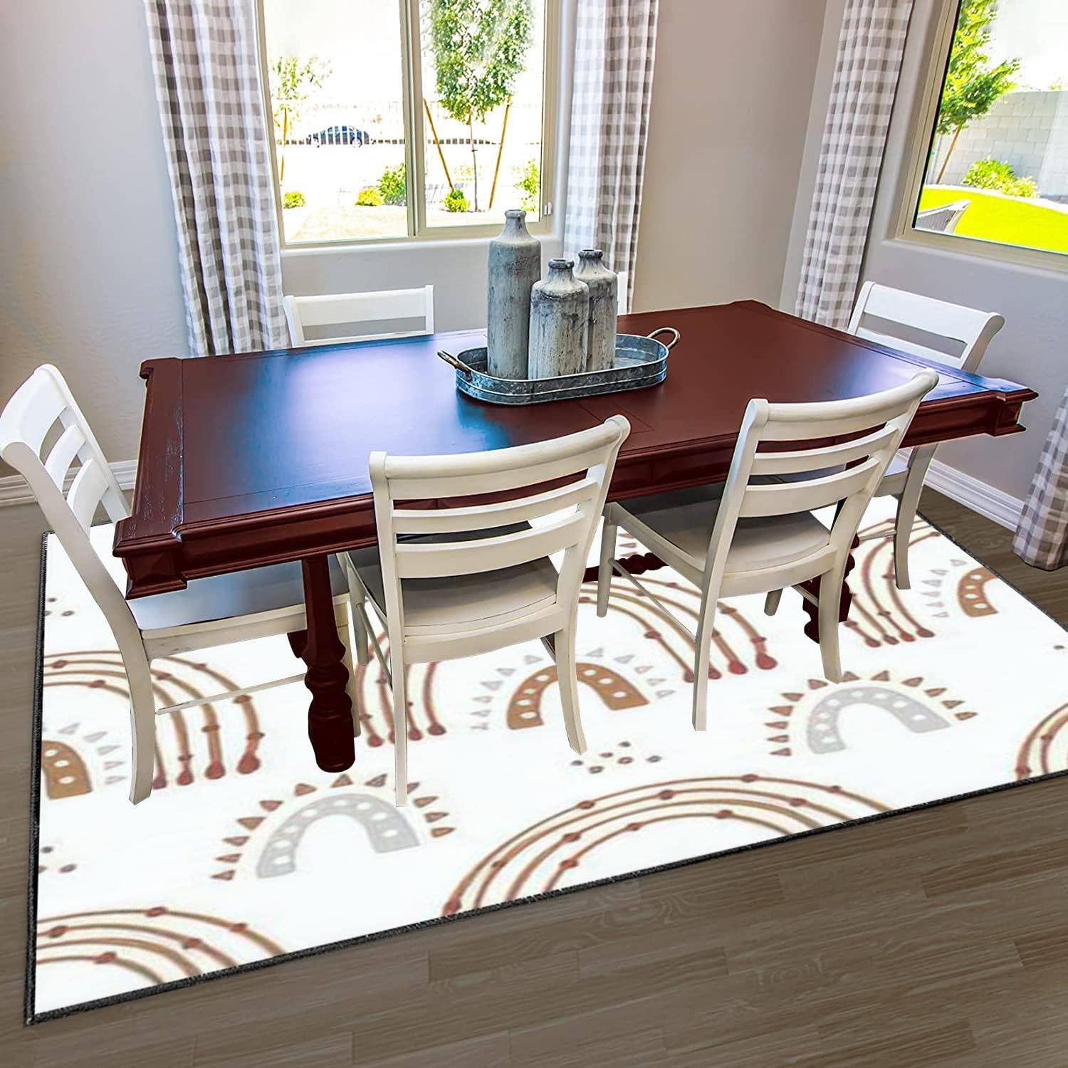 Modern Home Kids Play Area Rainbow Rugs