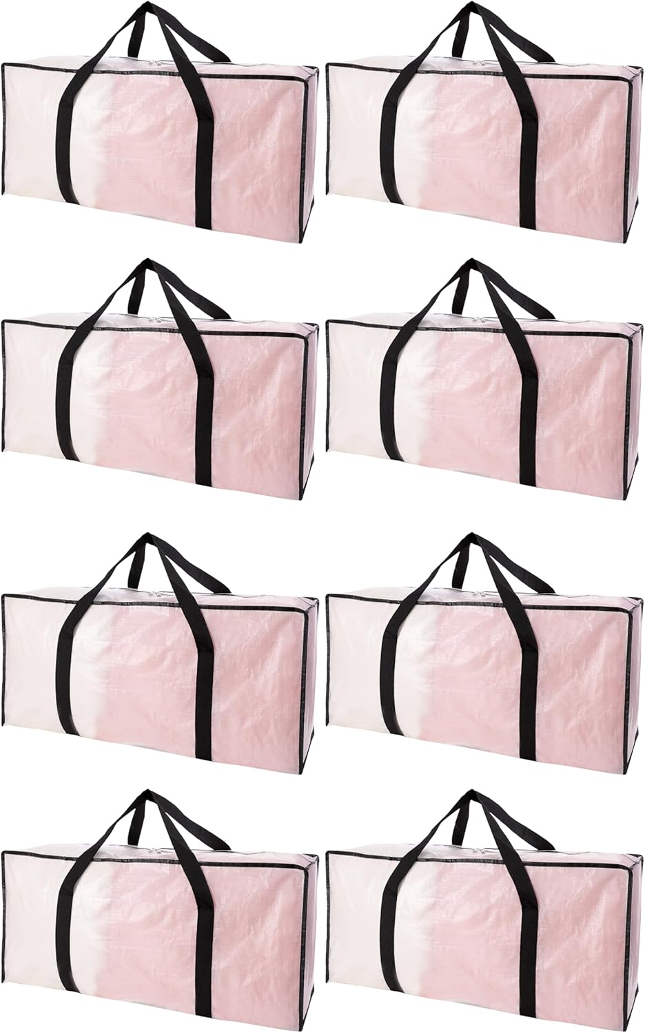 Extra Large Moving Bags with Zippers and Handles 8 Pack