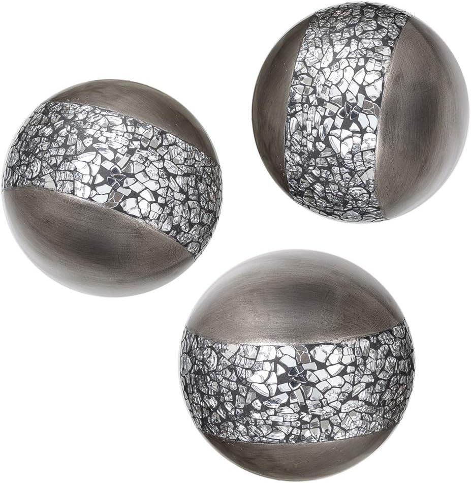 Creative Scents Schonwerk Silver Decorative Balls Set of 3