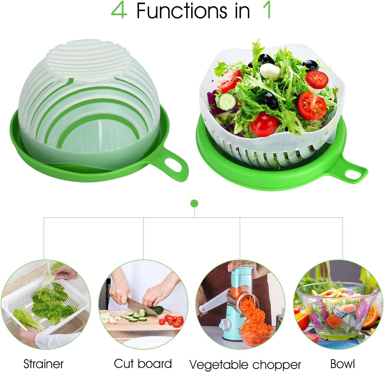 WEBSUN Salad Cutter Bowl Upgraded Salad Maker