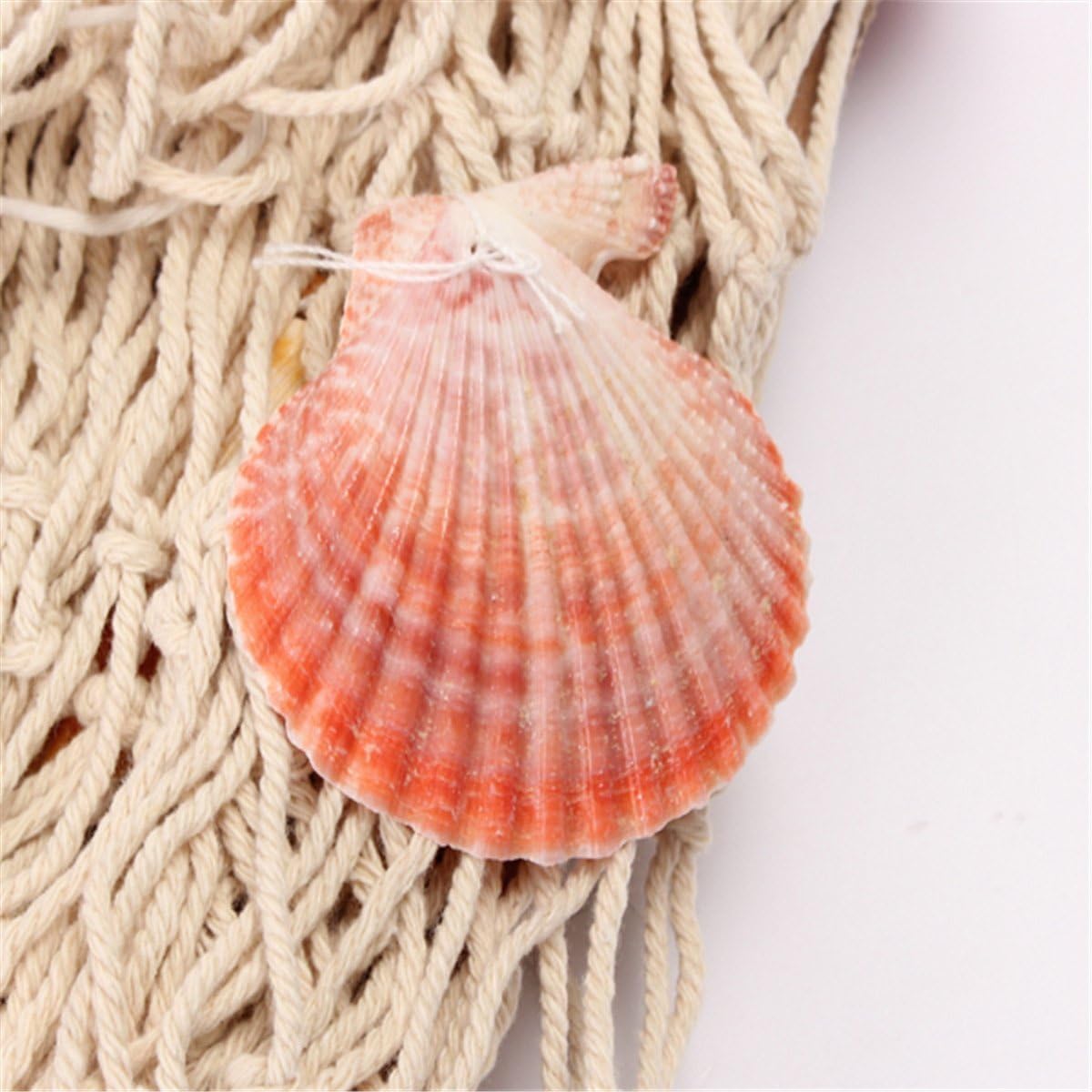 Rosoz Nature Fish Net Wall Decor with Shells