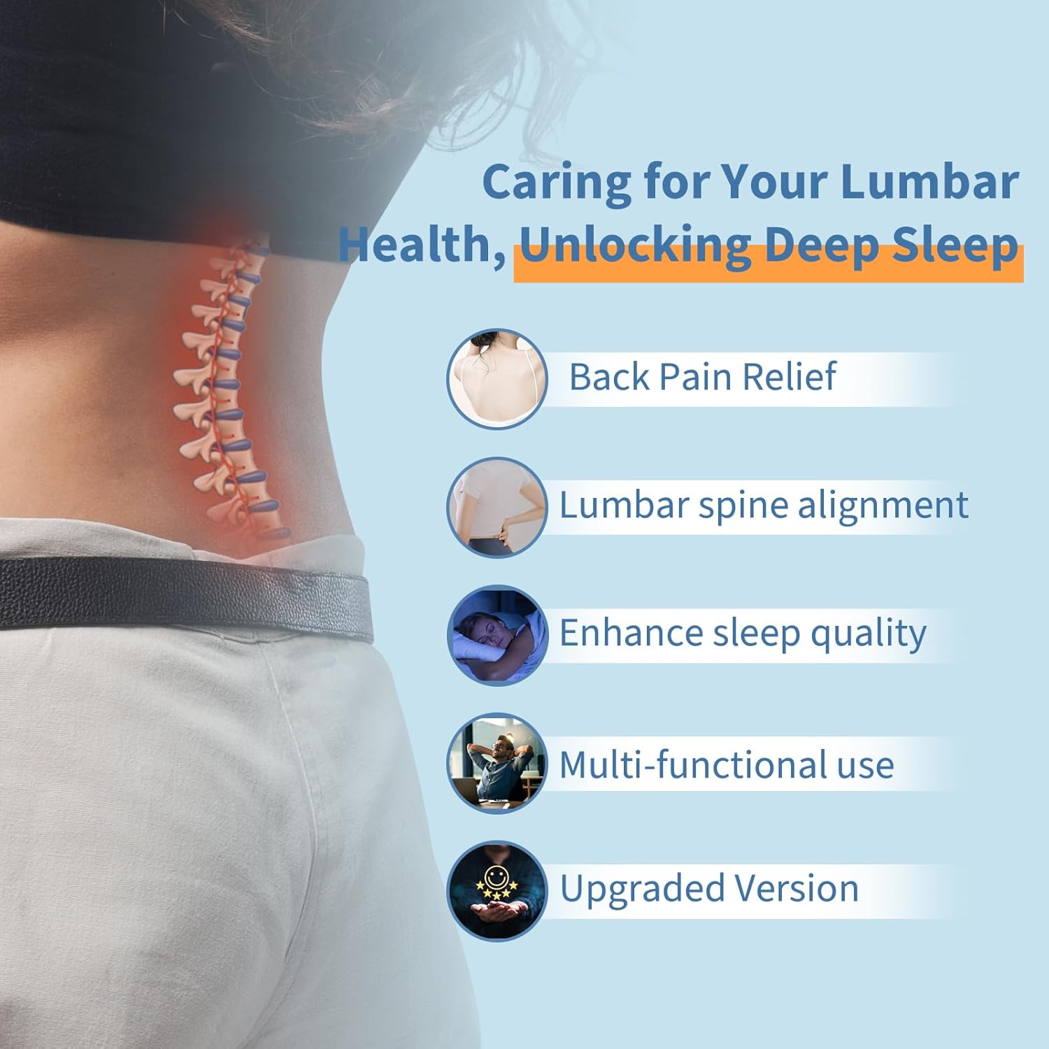 Lumbar Support Pillow for Back Pain Relief