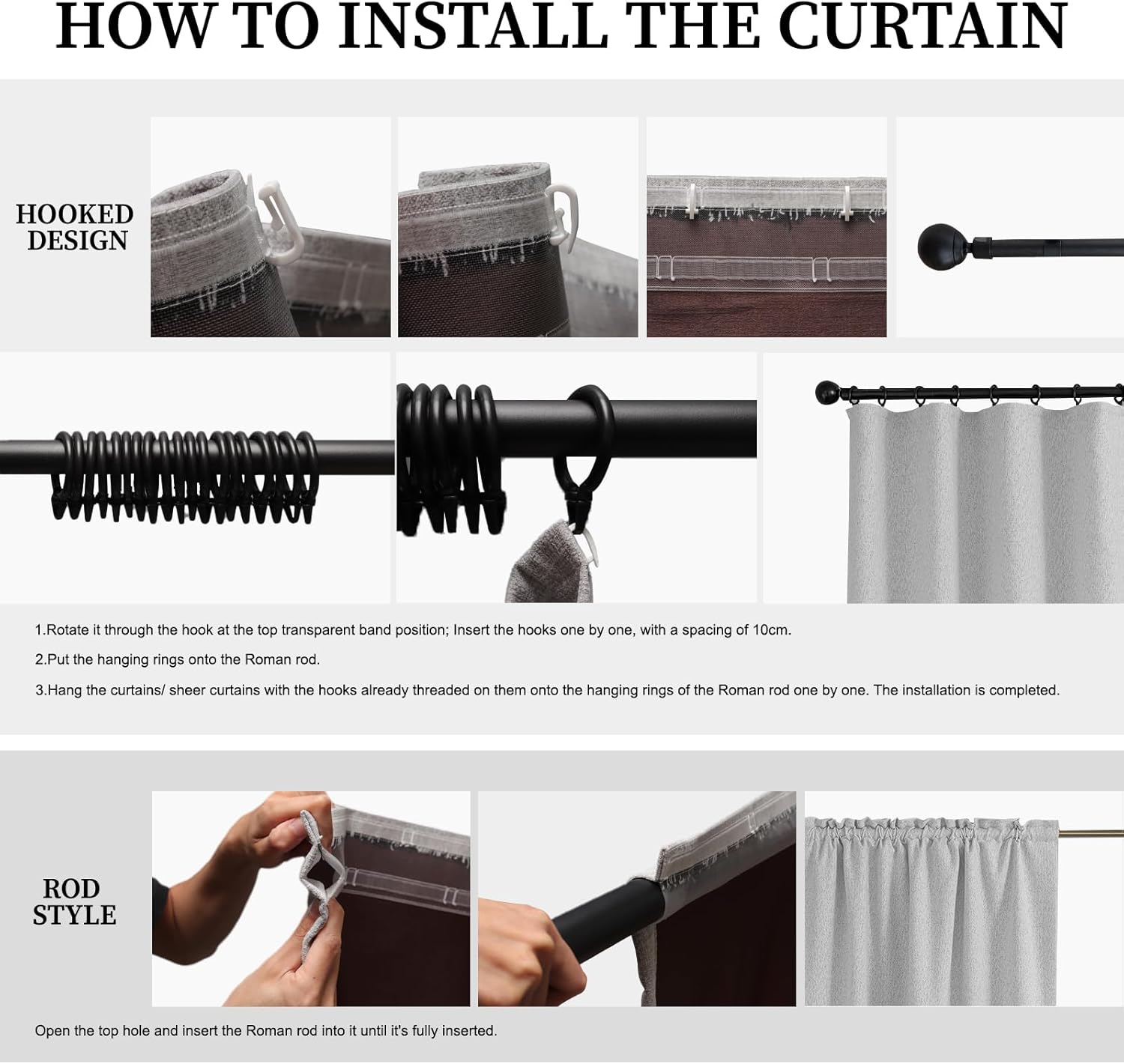 100 Linen Blackout Curtains 2 Panels Set 96 Inch Long