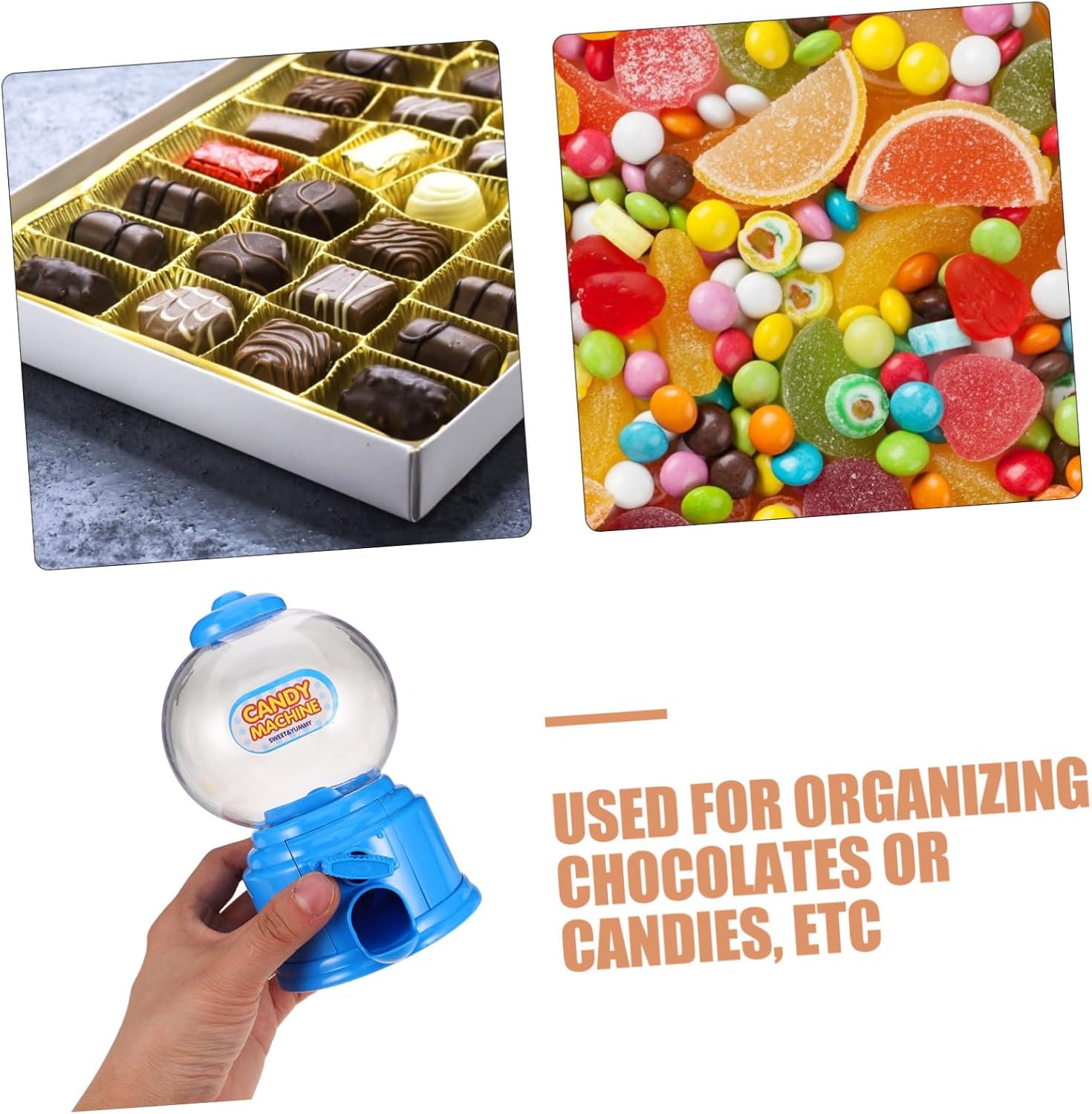 3pcs Mini Candy Dispenser Gumball Machines for Birthday Parties and Weddings