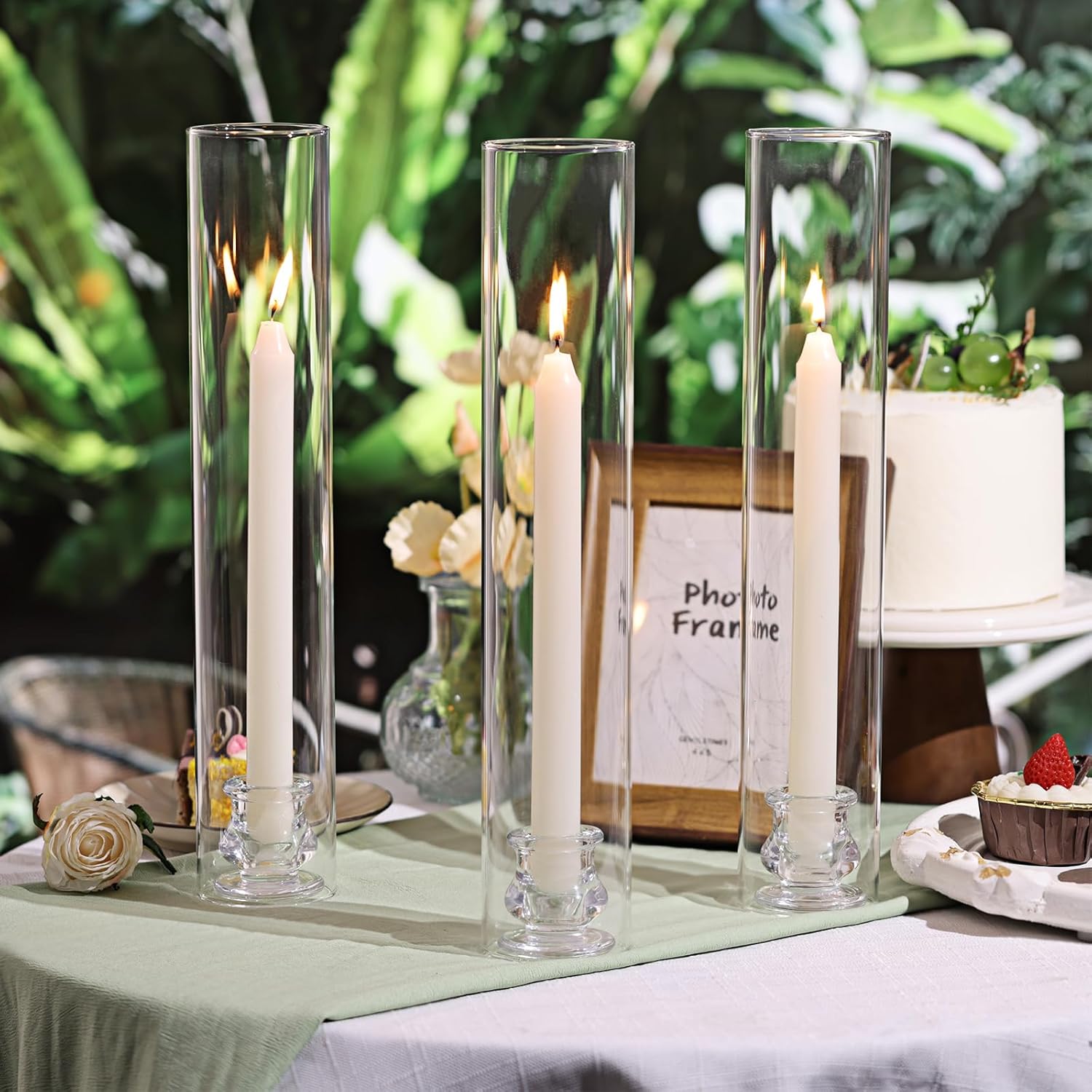 Volens Hurricane Glass Candle Holders Set of 6