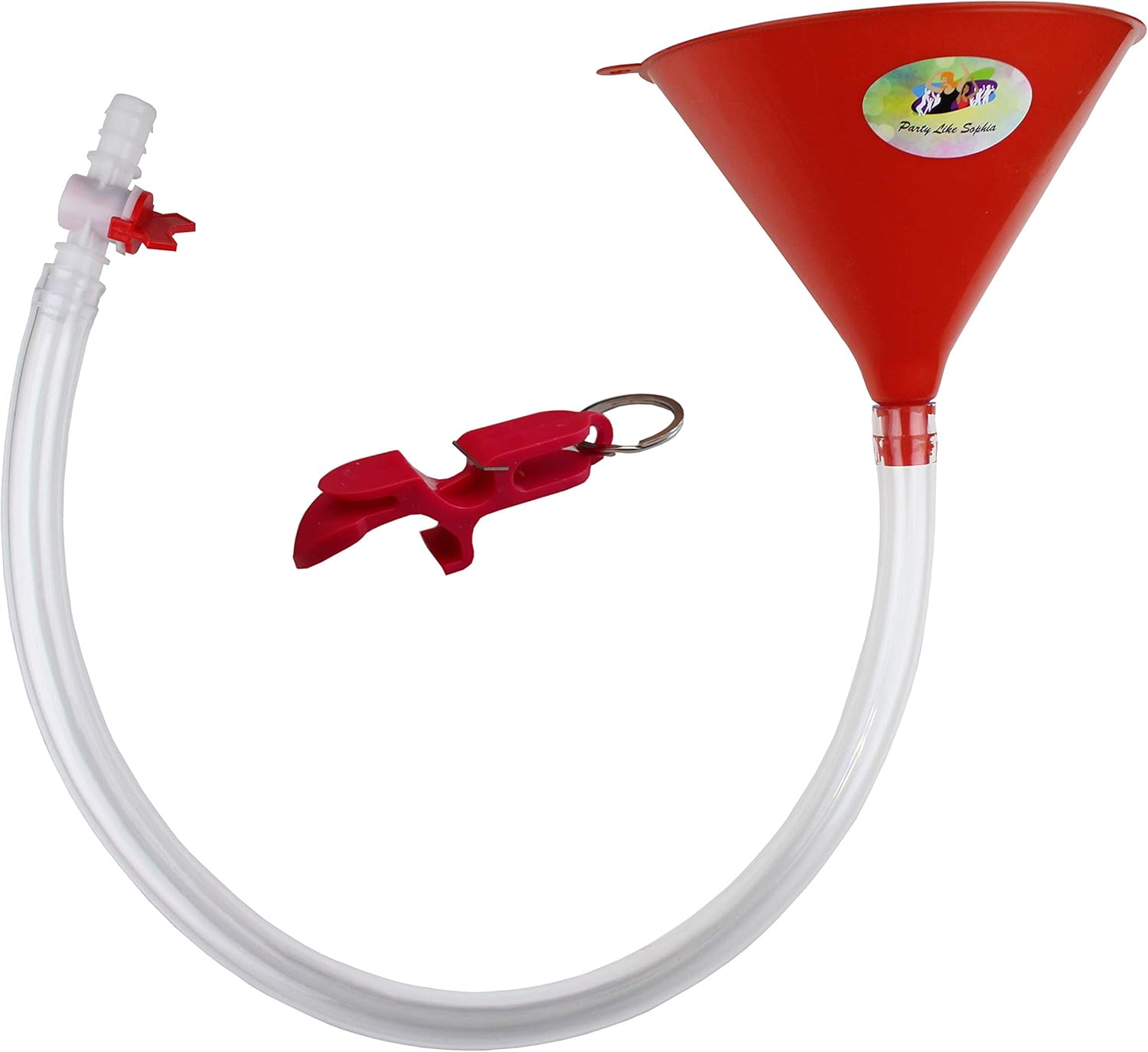 Beer Bong Funnel with Valve 25 Feet Long