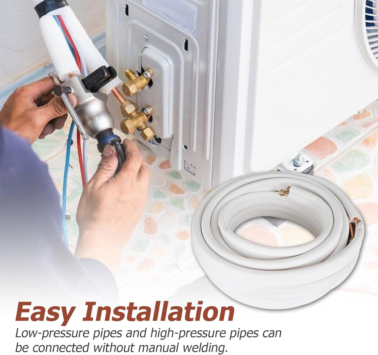 50 Ft Copper Hose Extension for Mini Split AC