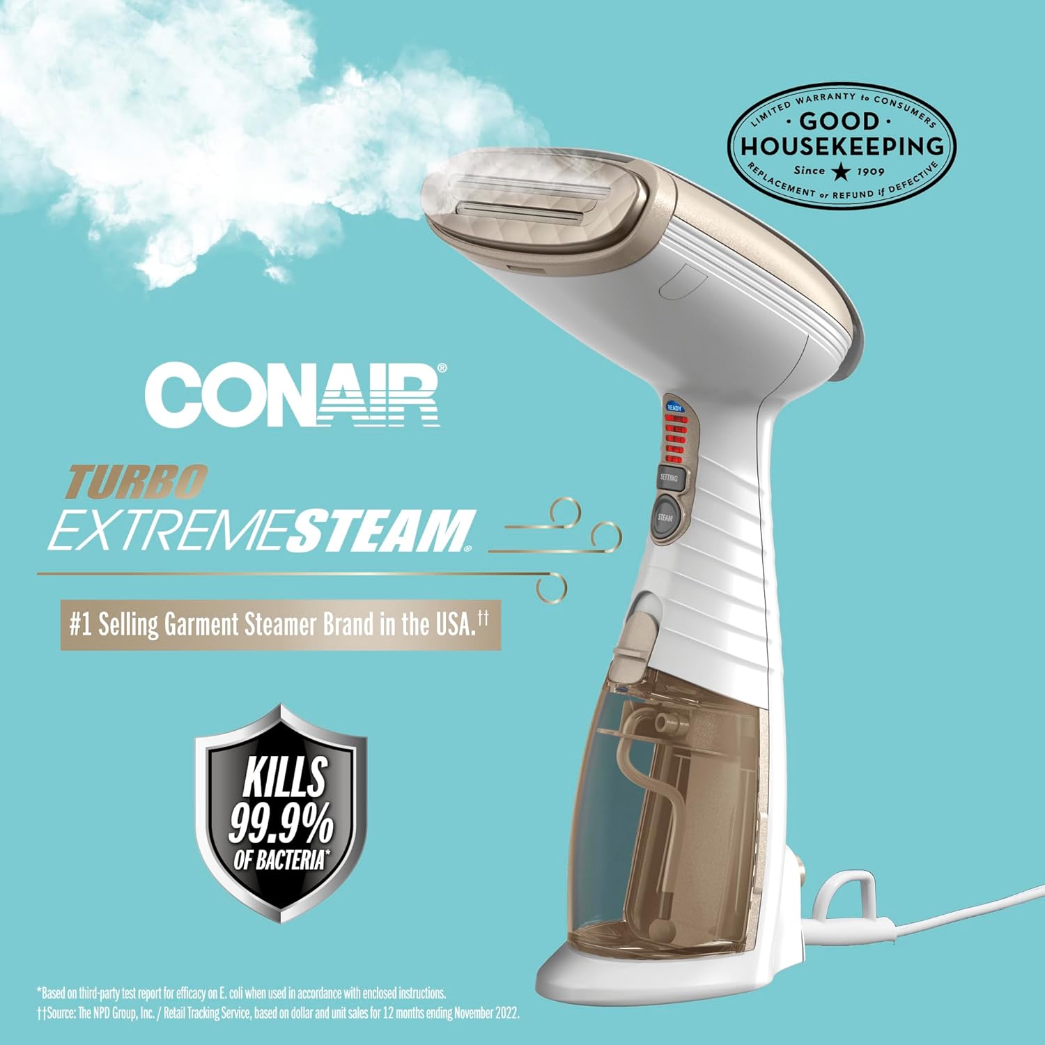 Conair Garment Steamer with 3 In 1 Attachments