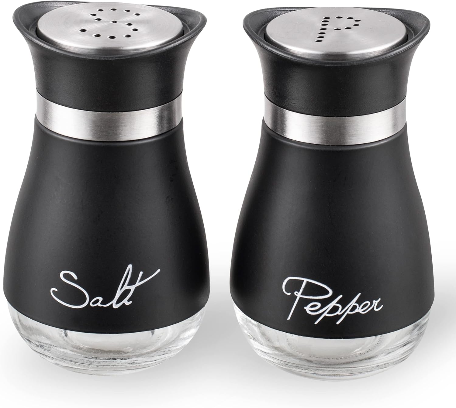 Lonffery Salt and Pepper Shakers Set of 2 Black