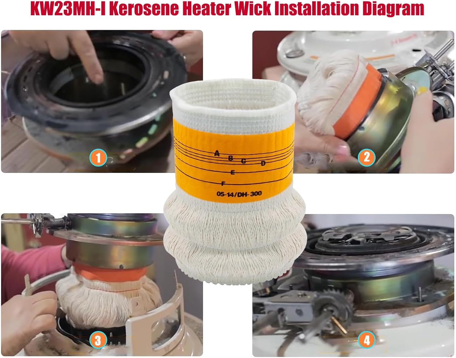 KW23MH-I Kerosene Heater Wick Replacement White