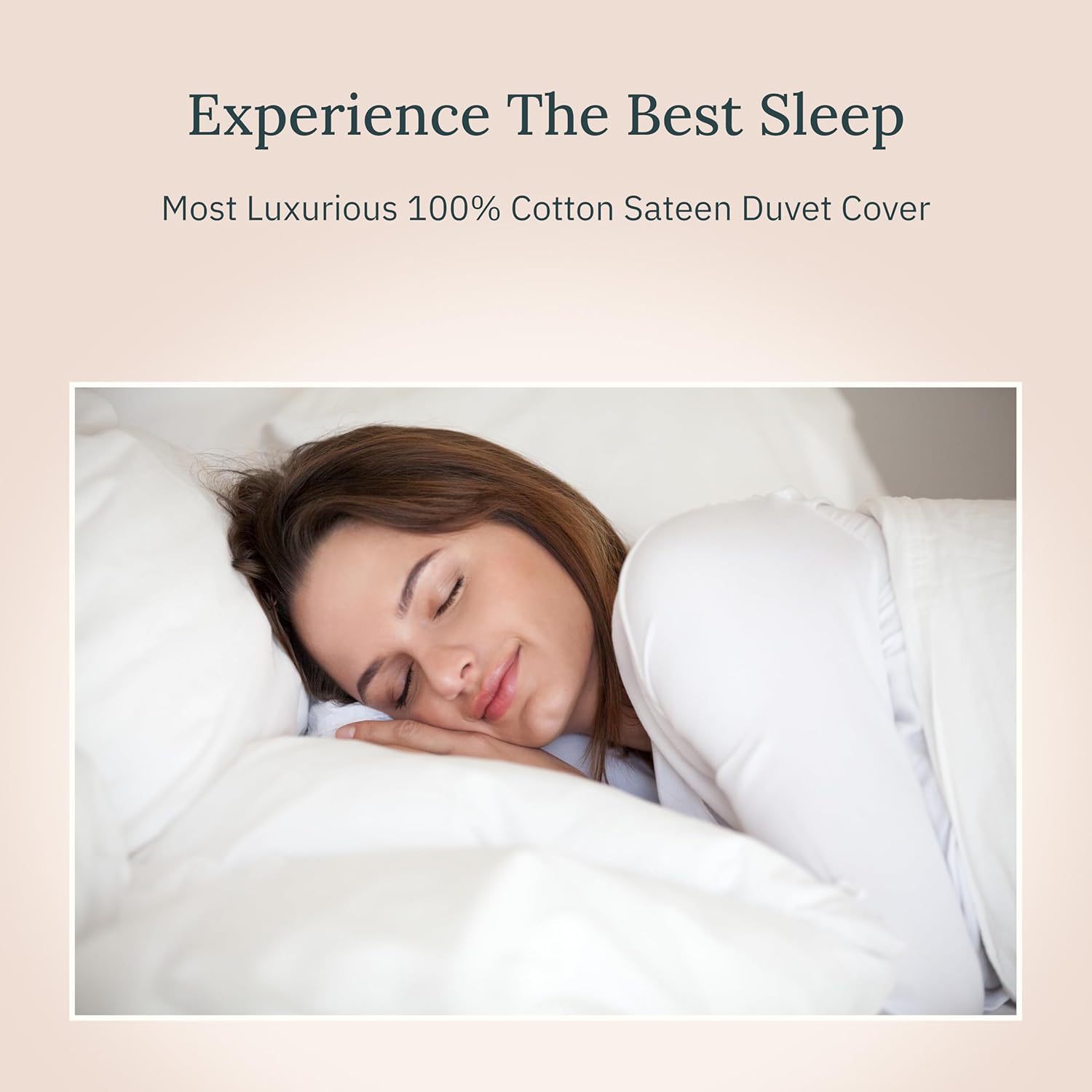 California Design Den King Duvet Cover White 400 Thread Count Sateen