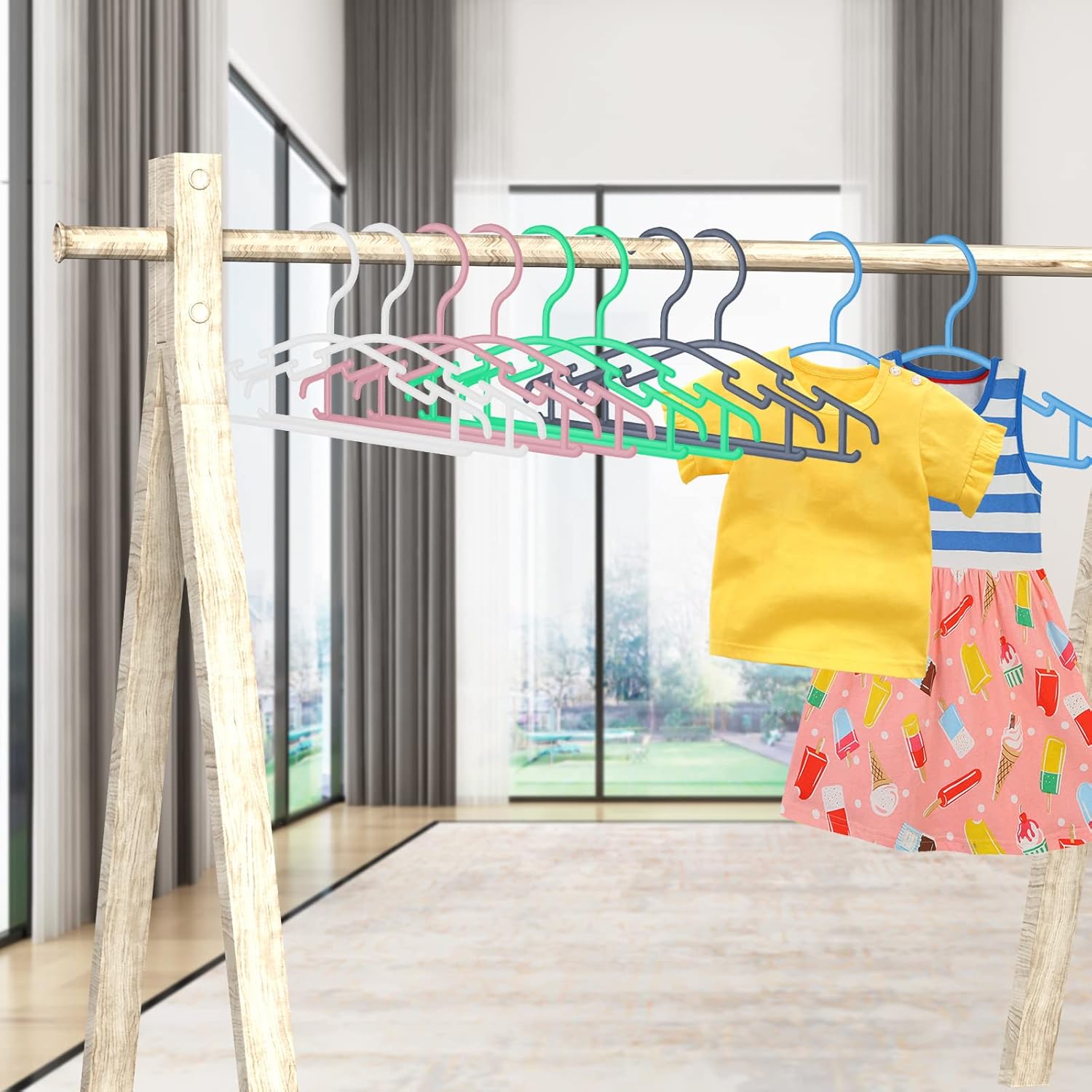 100 Pack White Baby Clothes Hangers for Newborn Storage