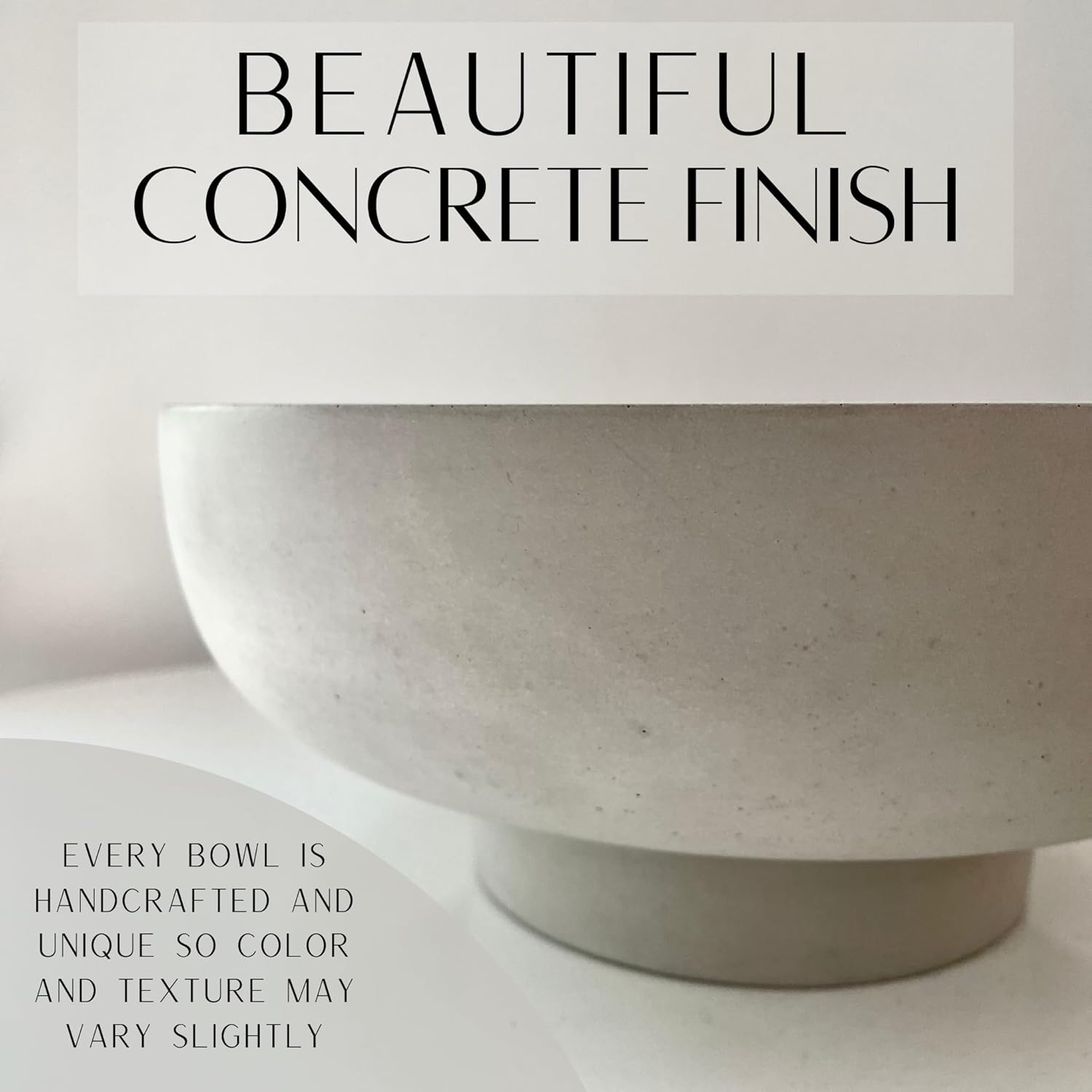 OAKOA Concrete Fruit Bowl for Kitchen Counter