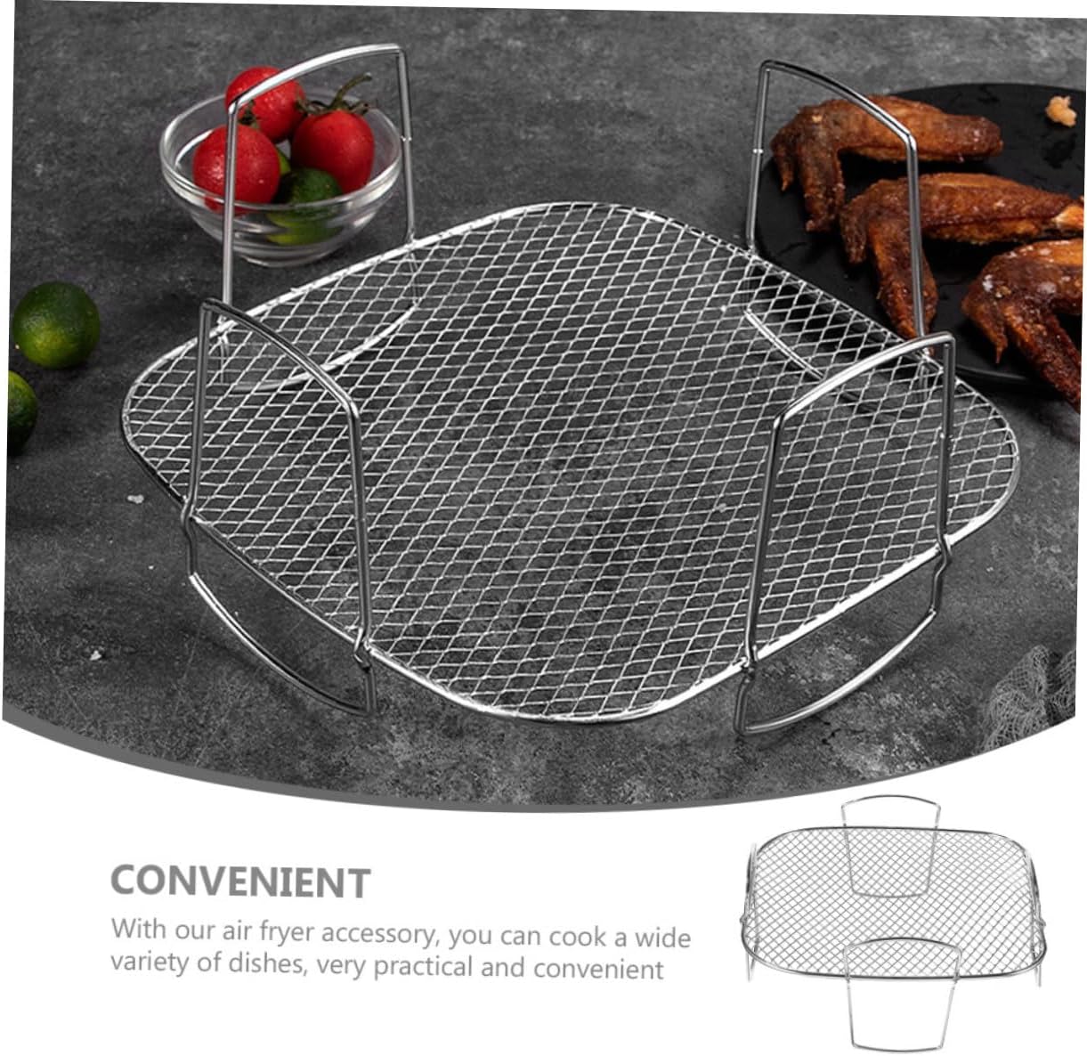 Garneck Stainless Steel Grilling Rack Cooling Rack for Air Fryer and Oven