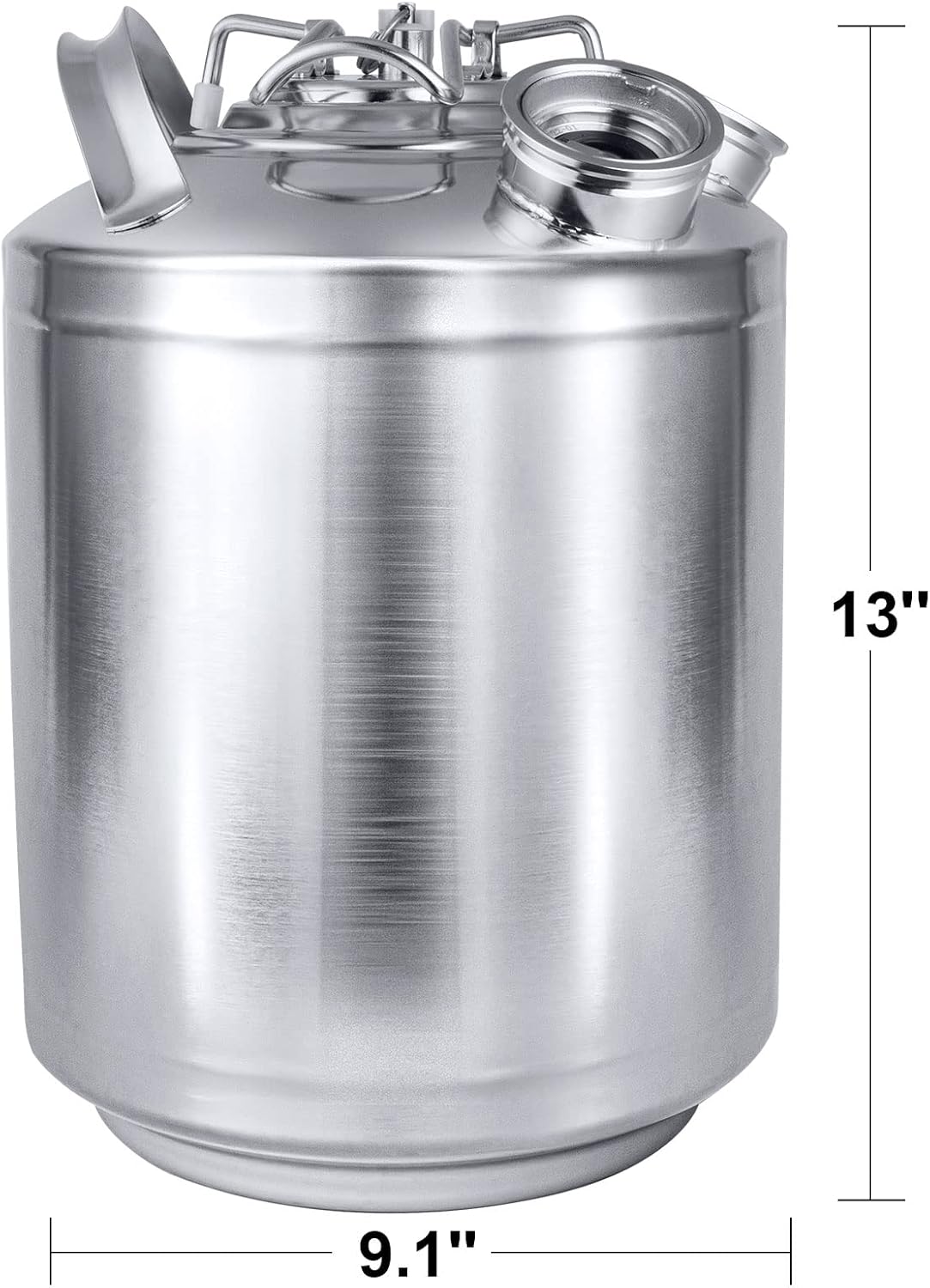TMCRAFT 25 Gallon Cleaning Keg with 2 Sanke D Coupler Connections