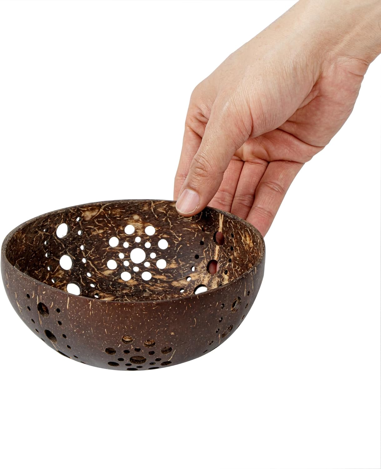 Restaurantware Coco Casa Coconut Shell Candle Holders 10 Reusable Tealight Holders