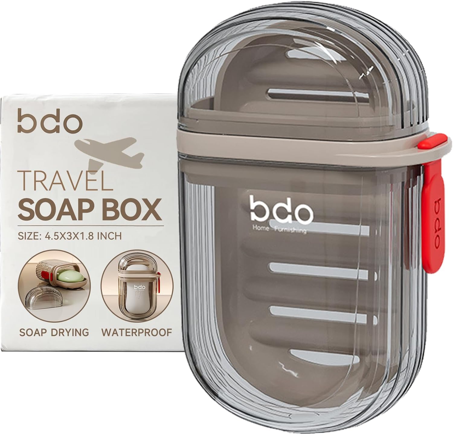 Travel Soap Case with Leakproof Lid and Drainage