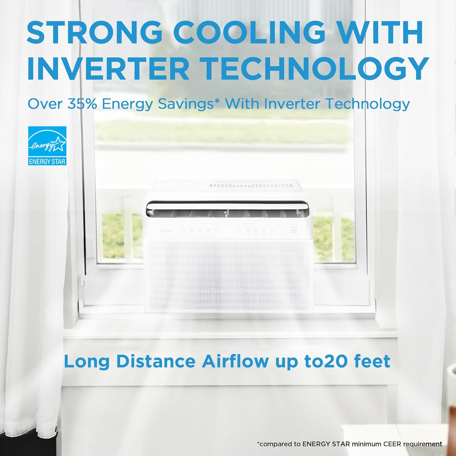 Midea MAW08V1QWT U-Shaped Window Air Conditioner