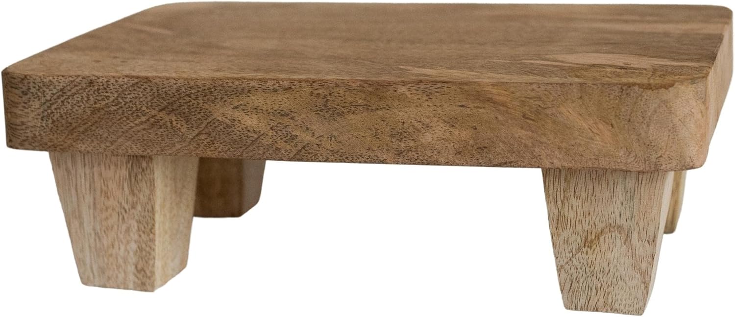 Wooden Tray Pedestal Decor 2 Finishes Available