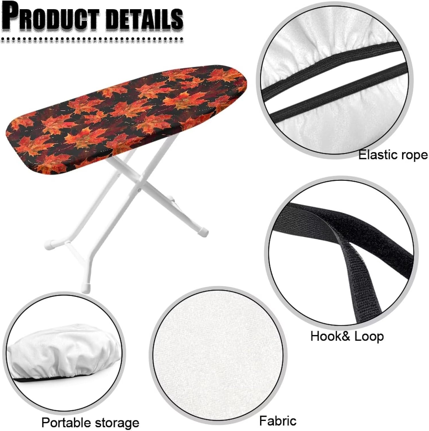 Autumn Maple Leaf Ironing Board Cover for Small Boards