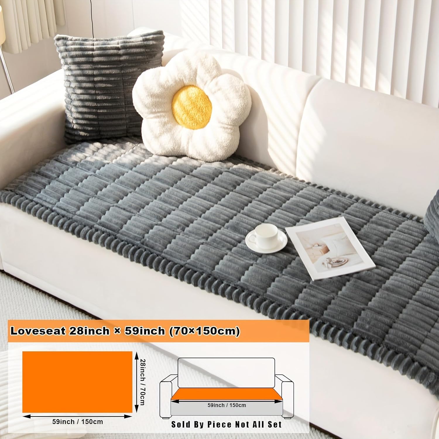 ZQFFB Pet Couch Cover for Dogs Non-Slip Washable