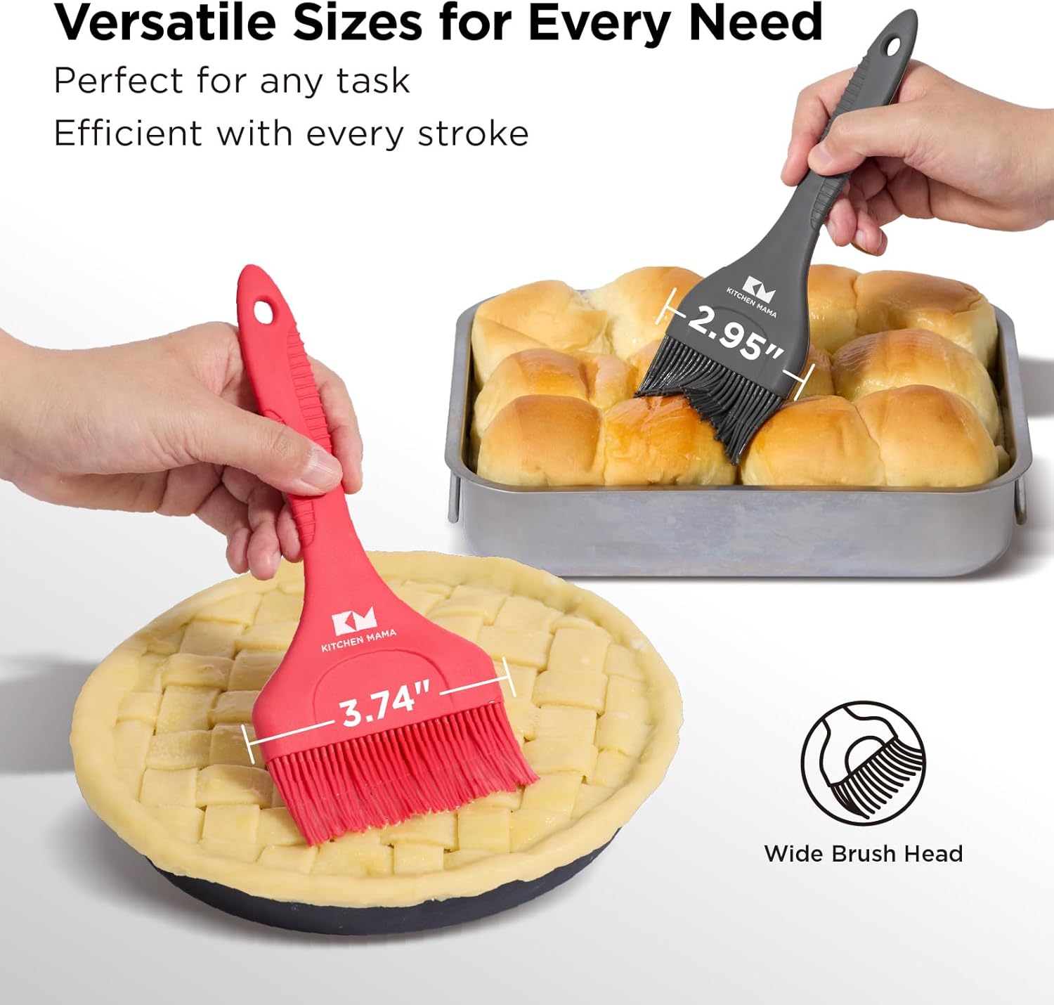 Kitchen Mama Platinum Silicone Pastry Brush Set