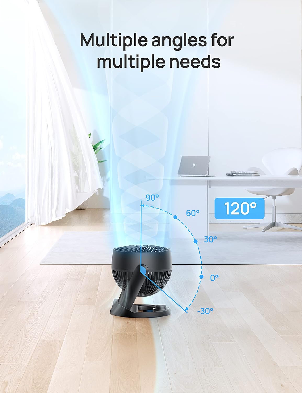 Dreo 12-Inch Table Fan for Whole Room Circulation