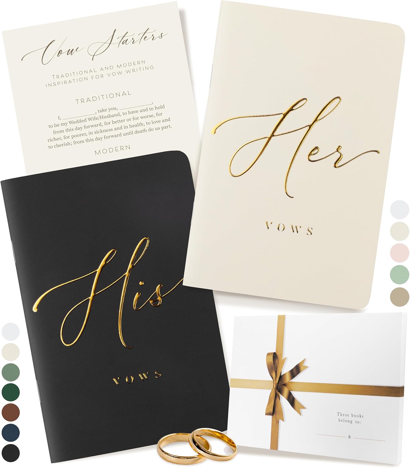 ARTESORI Premium Wedding Vow Book for Her Him