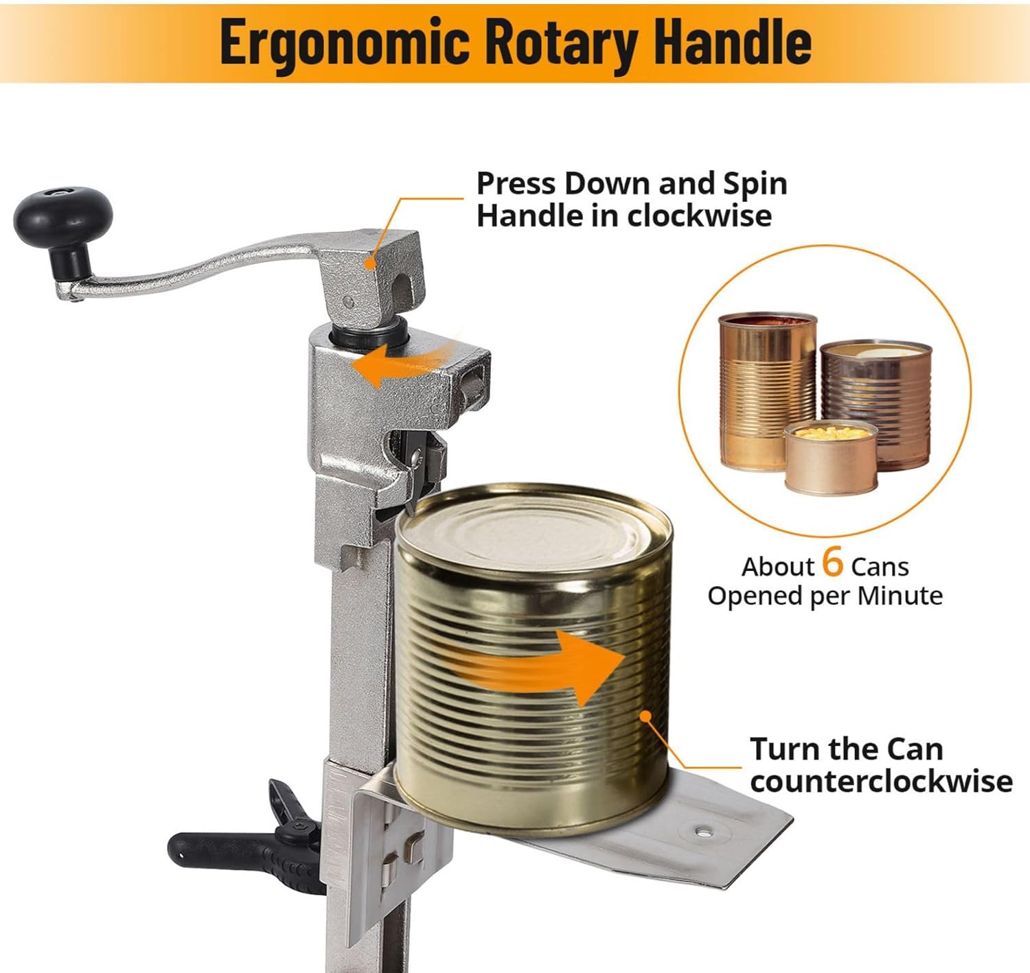 MilleLoom Heavy Duty Manual Can Opener